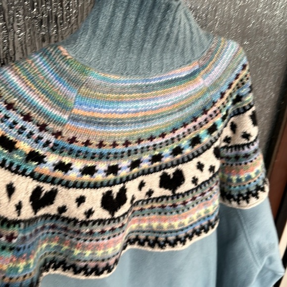 Free People Emily knit and soft felted button up sweatshirt size Medium NWT - Picture 17 of 17